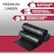 Dealmed 60 gal Trash Bags, 38 in x 58 in, 1.8 Mil, Black 781157 - alternate 3